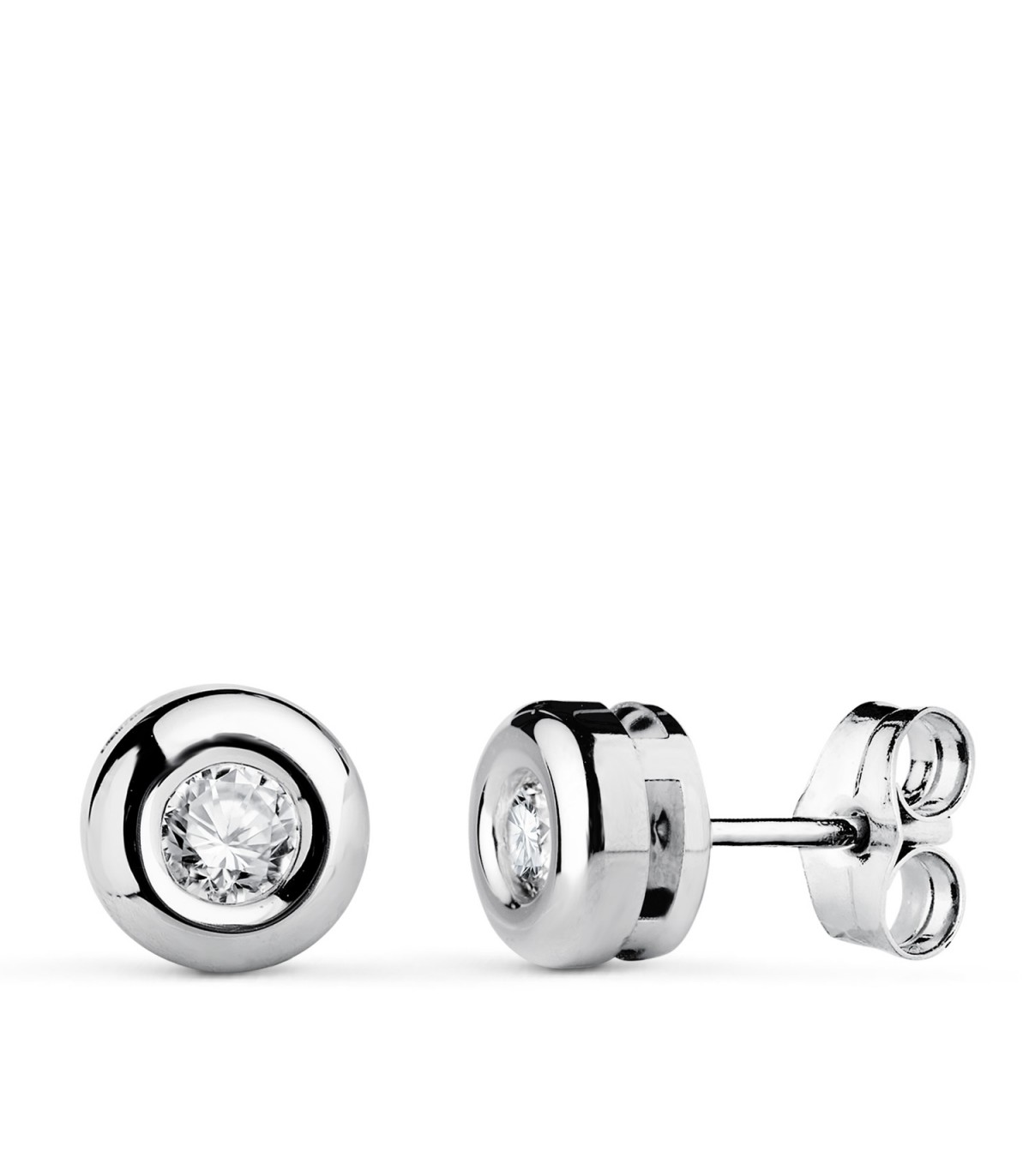 Orecchini punto luce Delicia  0,300 ct Oro Bianco 18Kt, gioielli donna.