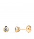 Pendientes chatones en oro amarillo 18 Kilates, modelo Lorena 4 mm, ideal bebé