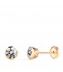 Pendientes de oro niña Lorena 4 mm con circonitas, ideal niñas o bebé