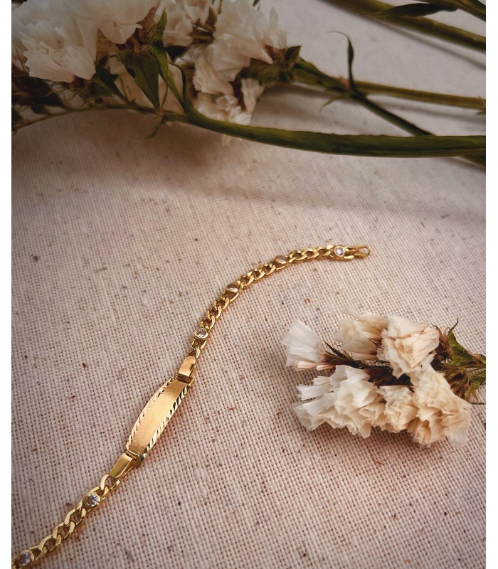 Pulsera personalizada con nombre para bebé, regalo bautizo.