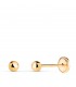 Kugelohrringe Gold, Ø 3 mm | Ohrstecker 750 Gelbgold N7004