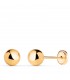 Kugelohrringe Gold, Ø 6 mm | Ohrstecker Damen 750 Gelbgold N7004
