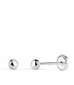 Pendientes oro blanco Emma 3 mm 18 Ktes