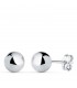 Ohrstecker Kugel hohl, Ø 7 mm | Damen Ohrringe 750 Weißgold N7004