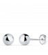 Pendientes oro blanco Emma 6 mm 18 Ktes