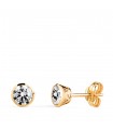 Orecchini in oro Lorena Zirconi 5 mm 18 Kt