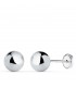 Ohrstecker Kugel hohl, Ø 7 mm | Damen Ohrringe 750 Weißgold N7004