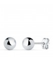 Orecchini sfere Emma oro bianco 18kt 6mm