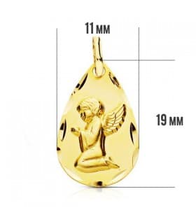 Medalla Angelito tallada