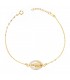 Bracelet Médaille Miraculeuse email blanc 18K  - Bracelets femme en or - bijouterie en ligne