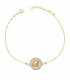 Bracelet femme Méduse 2 ors 18K, cadeau maman, bijoux femmes.