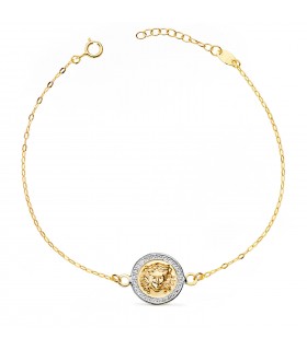 Pulsera mujer Medusa oro bicolor 18K - regalo mamá - pulseras de oro