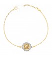 Bracciale donna Medusa oro giallo e bianco 18Kt