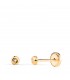 Pendientes bebé Aminata Oro 18K 3mm, chatón con circonitas