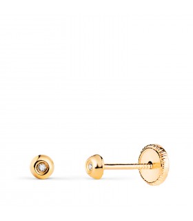 Orecchini bimba Aminata Oro 18Kt 3mm, punto luce
