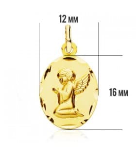 Medalla Angelito tallada