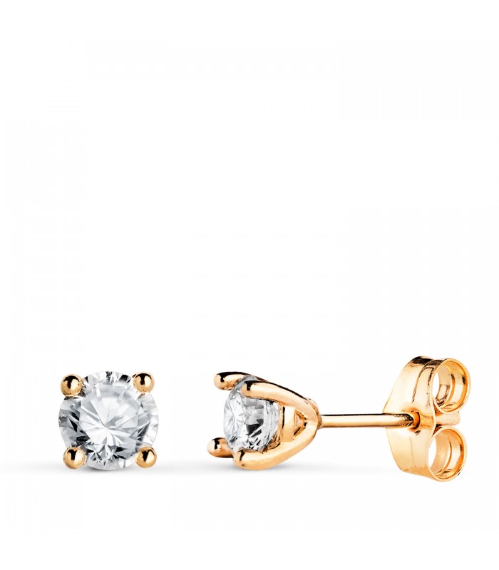 Boucles d'oreilles diamants Dalmatie 0.600 ct Or 18K, pour femme, mariage.