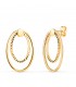Boucles d'oreilles créoles Nil or jaune 750. Boucles d'oreilles femme.
