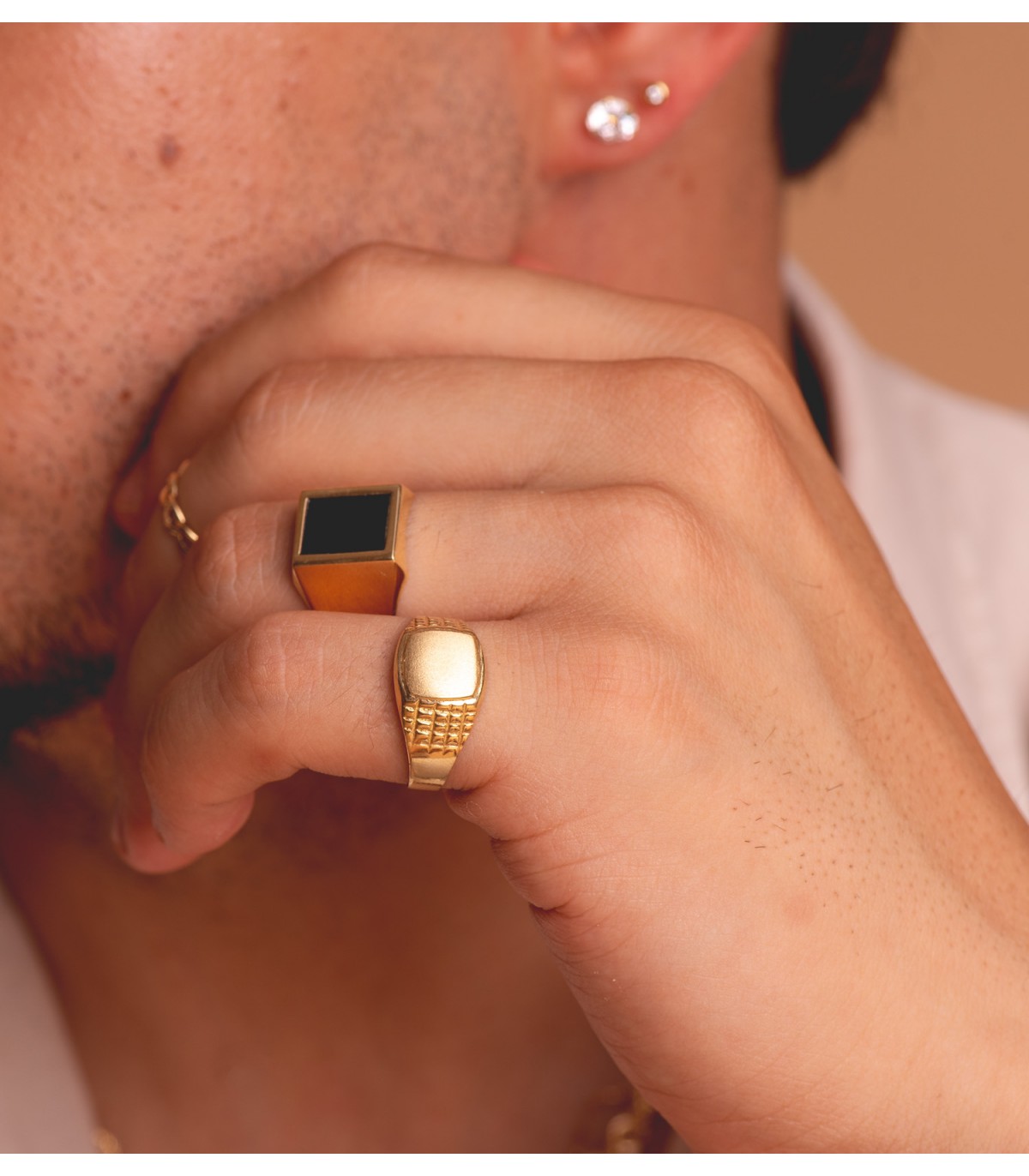 Anillo Sello Oro Hombre Amador 18K, anillos para hombre y joyas personalizadas, joyería online