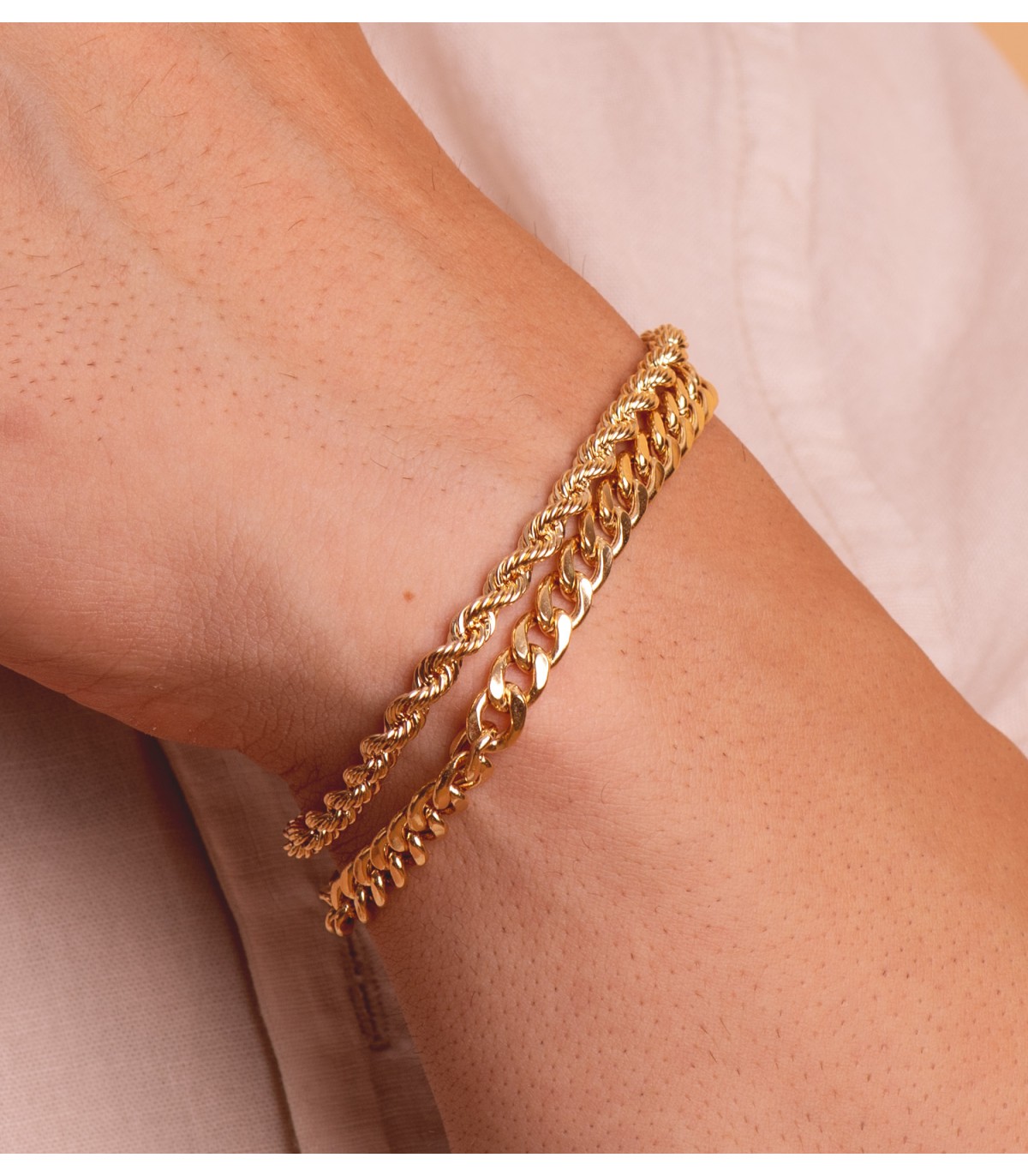 Bracciale Catena oro 18Kt 20cm 6mm Grumetta