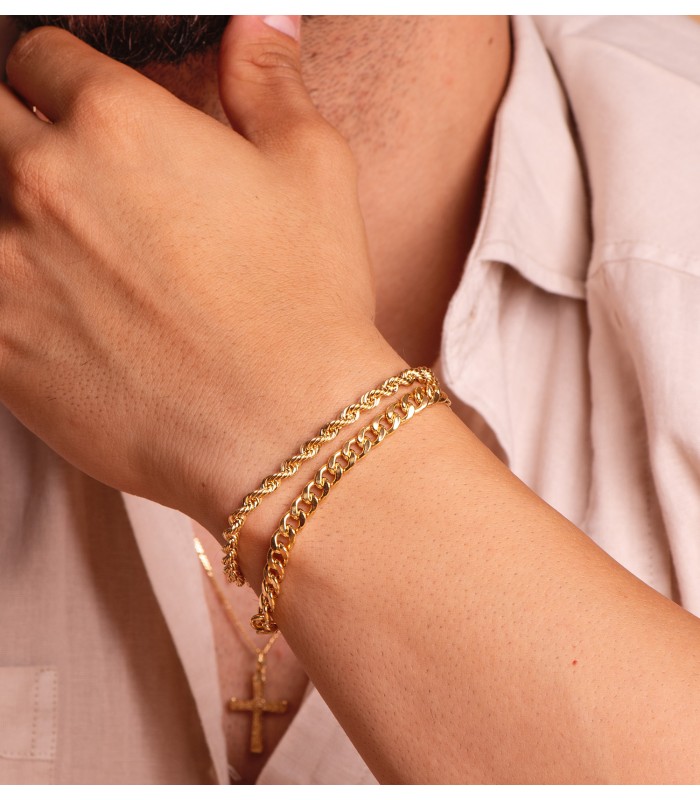 Bracciale Catena oro 18Kt 20cm 6mm Grumetta