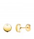 Orecchini bambina tondi Mónica, oro giallo 18kt 6,5mm con zirconi