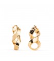 Pendientes aros ochos greca 25mm 18 kilates