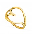 Anillo corazón Kiss Me oro amarillo 18K