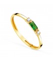 Anillo con piedra verde Sabrina Oro 18K