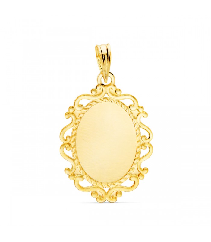 Médaille Vierge Miraculeuse Or 375 23mm, dos à graver