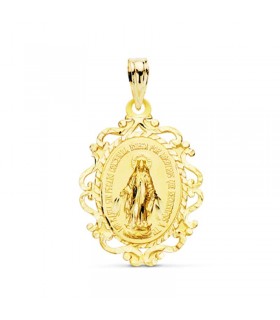Medaglia Miracolosa Madonna Oro 375 23mm