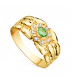 Bague ancienne or jaune 18K Émeraude