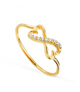 anillo de oro para mujer corazones