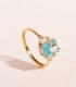 Bague femme Montréal topaze paraïba Or 18K