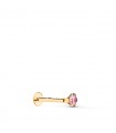 Piercing oreja Oro 18K Circonita rosa