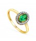 Smaragd Ring für Damen in bicolor-Gold 18K, grüner Edelstein | Schmuck online kaufen