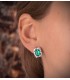 Smaragd Ohrringe mit Diamanten Carrie 750 Weißgold