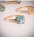 Bague femme Montréal topaze paraïba Or 18K