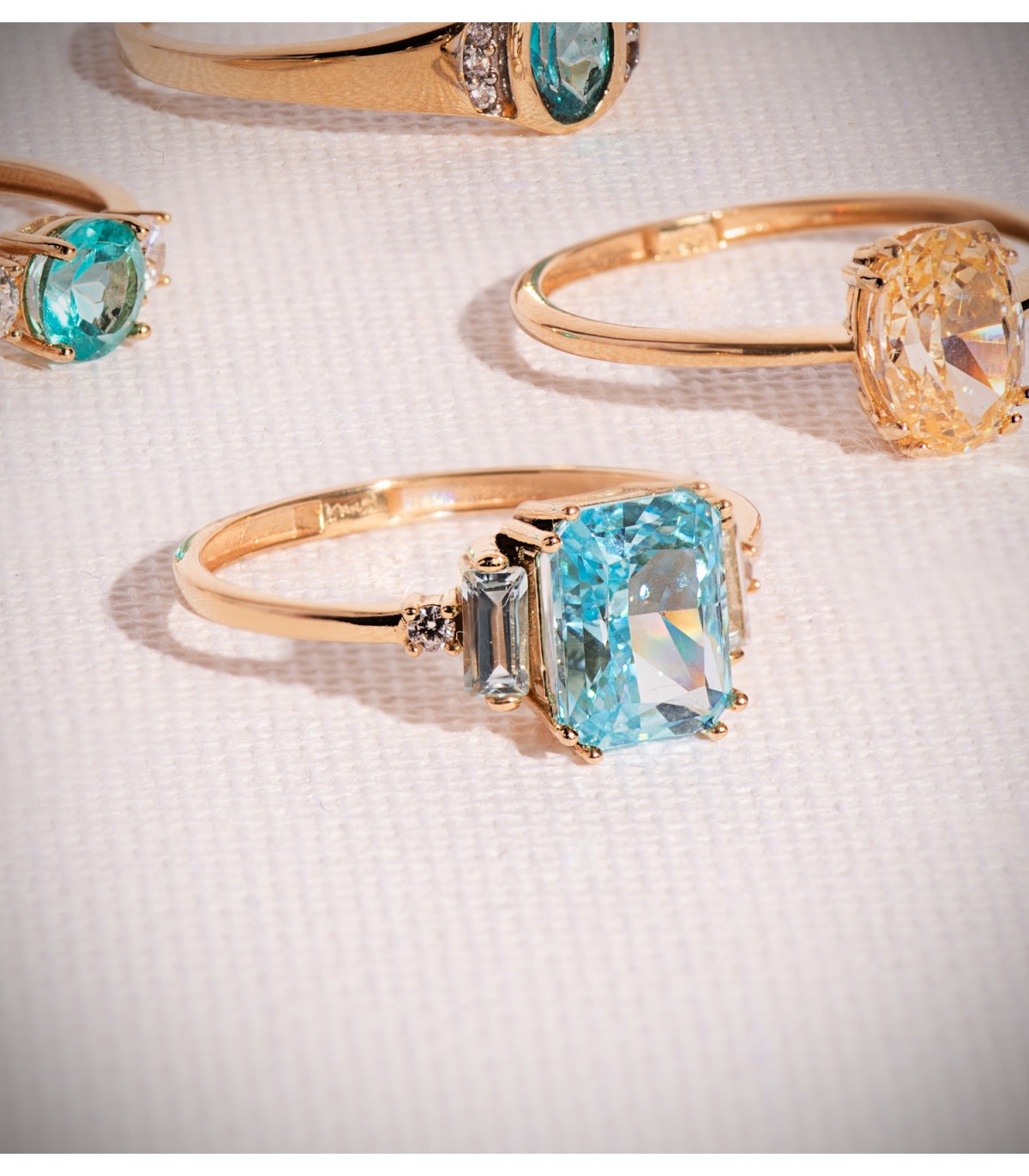 Bague femme Montréal topaze paraïba Or 18K
