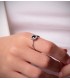 Bague Idril Or blanc 18K Diamants et Saphir