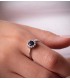 Bague Idril Or blanc 18K Diamants et Saphir