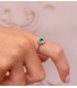 Anello Idril oro bianco 18kt diamanti e smeraldo
