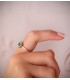 Anillo Idril Oro blanco 18K Diamantes y Esmeralda