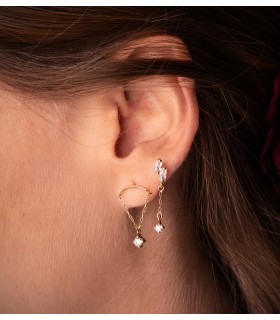 Orecchini in oro Brise 750, piercings all'orecchio per donna.