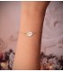 Bracelet Médaille Miraculeuse email blanc 18K  - Bracelets femme en or - bijouterie en ligne