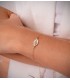 Bracelet Médaille Miraculeuse email blanc 18K  - Bracelets femme en or - bijouterie en ligne