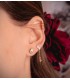 Piercing orecchio Yucatán Oro giallo 18kt zirconi pendente, helix, trago, lobo, anti tragus, conch, flat.