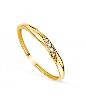 Anillo diamantes Whisper Oro 18K 0.050 qts