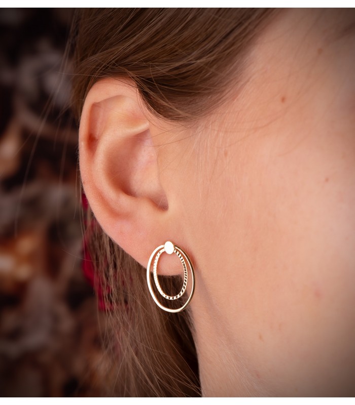 Pendientes aros Nilo oro amarillo 18 K. Aros de mujer en oro 18 kilates.