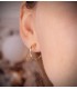 Orecchini Bambù oro 18Kt 15mm, orecchini a cerchio per donna.